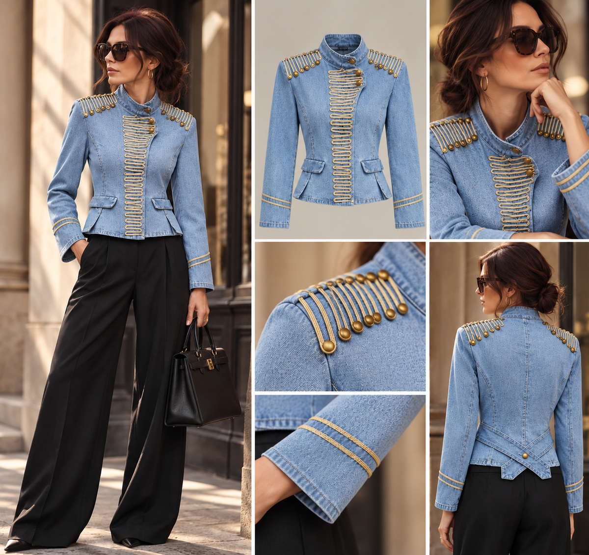 Hellblaue Officer-Jacke – LiliLoom Editorial